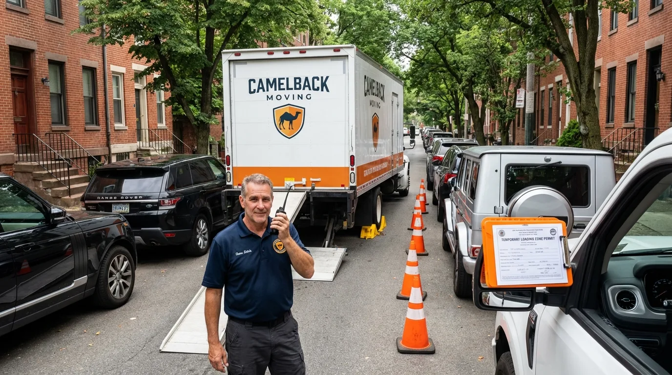 City street loading permit setup in South Amboy, NJ